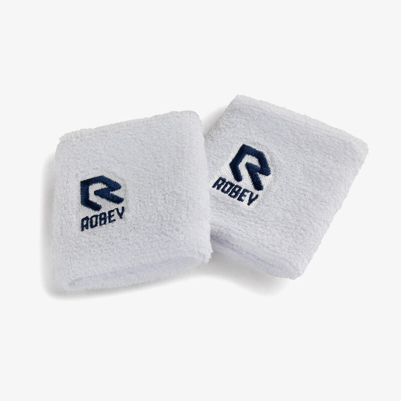 ROBEY Tennis Mixed Double Wristbands WHITE